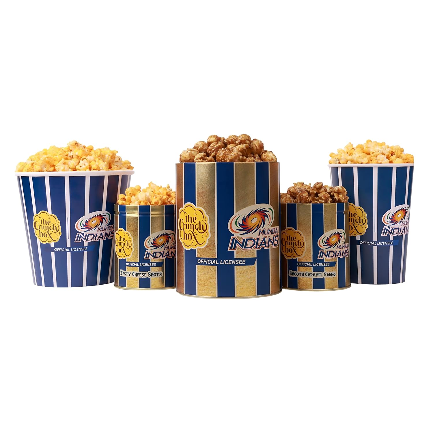 Smooth Caramel Swing Tin(490gms) & Tangy Zesty Cheese Shots Tin(150gms) - Large Tin Combo