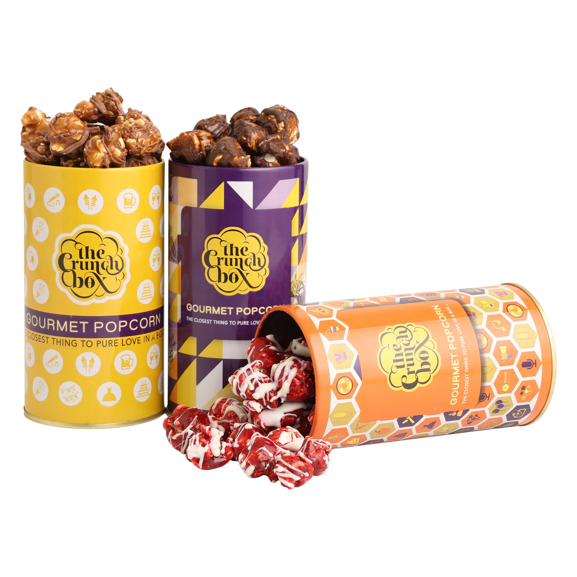 Dark Chocolate, Milk Chocolate & White Chocolate Popcorn