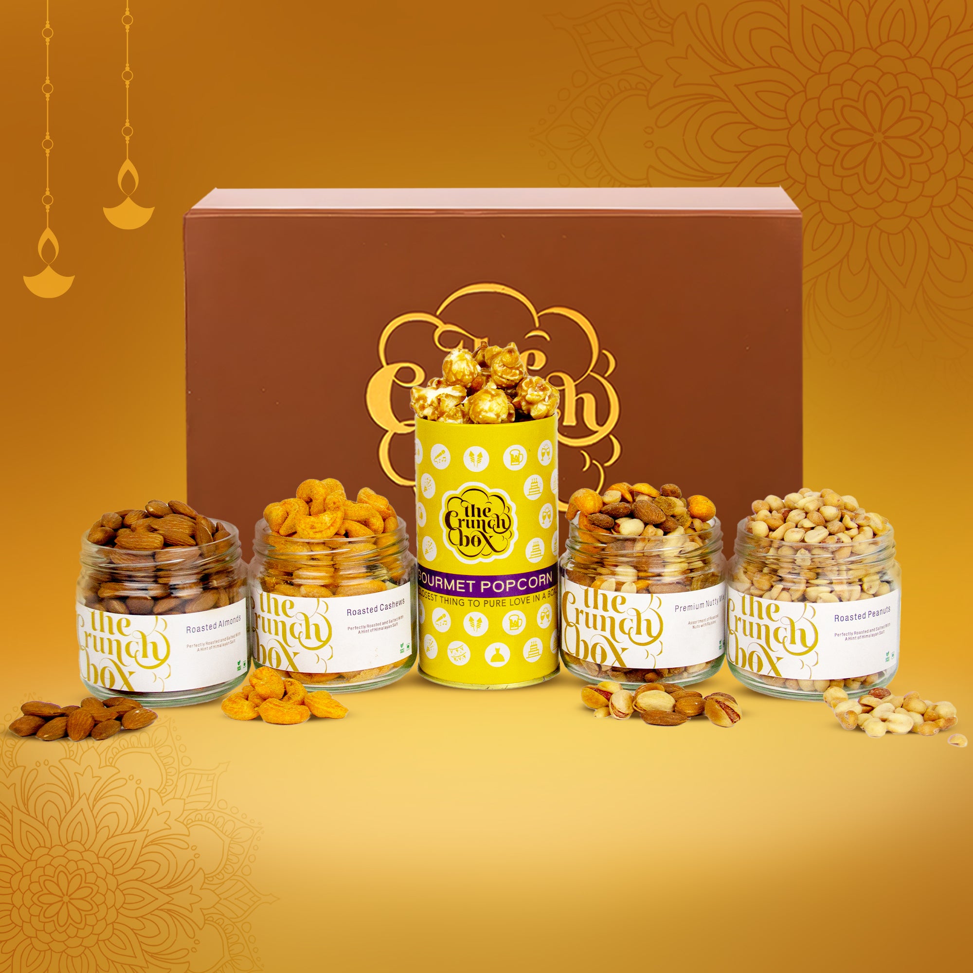 Gourmet Popcorn and Nut Delight Combo