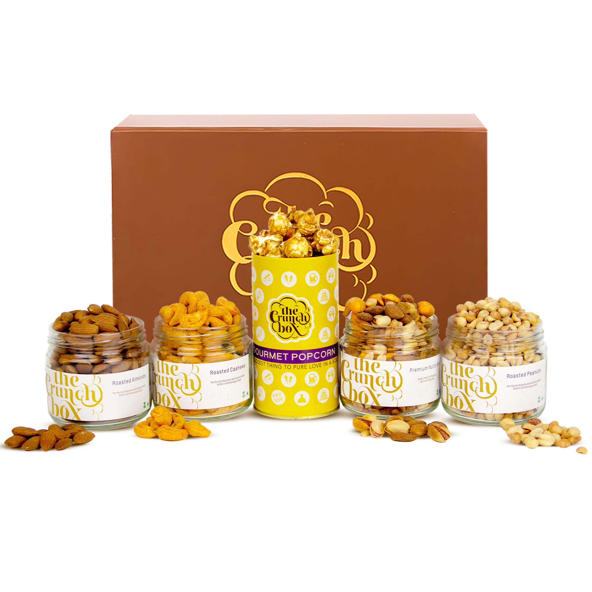 Gourmet Popcorn and Nut Delight Combo