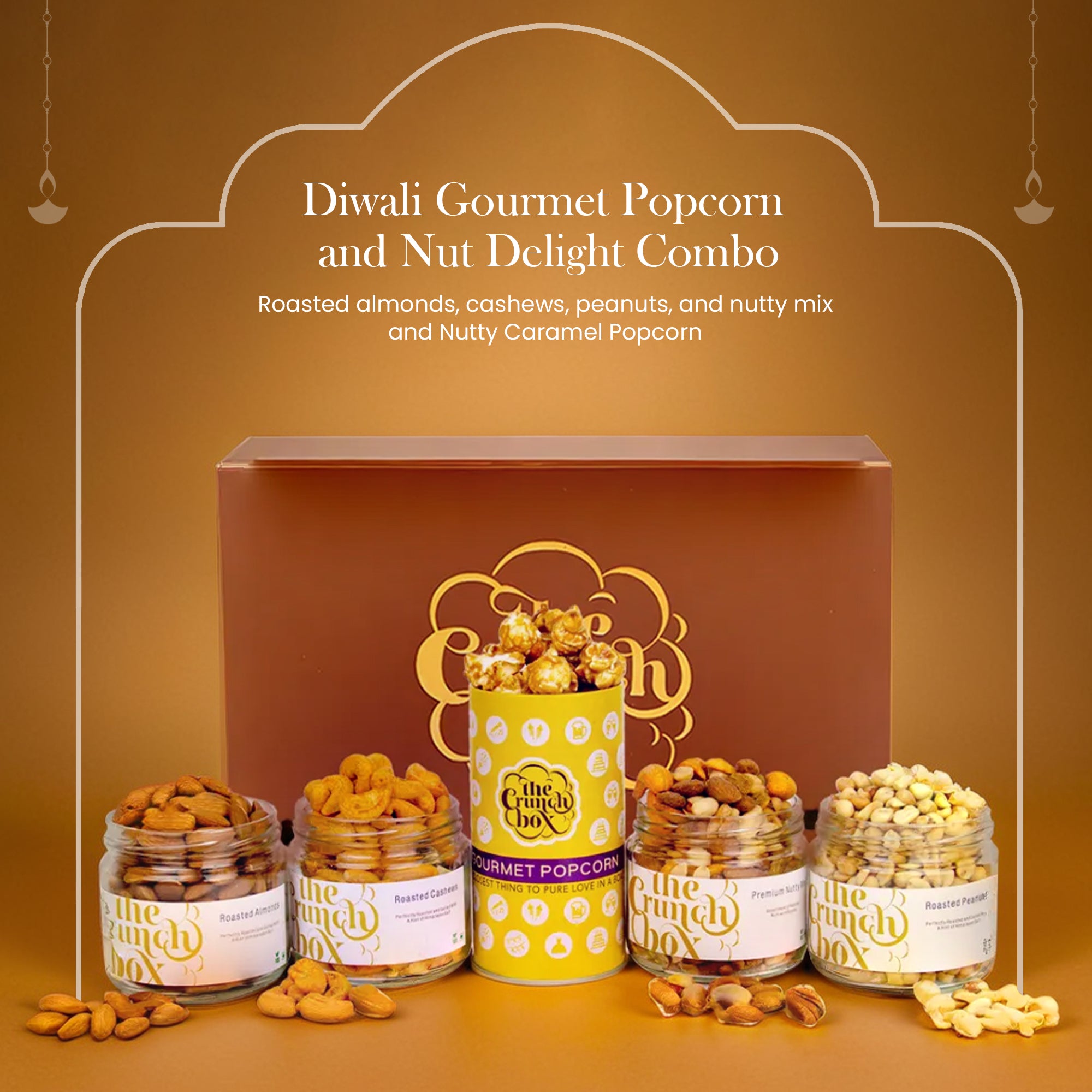 Gourmet Popcorn and Nut Delight Combo